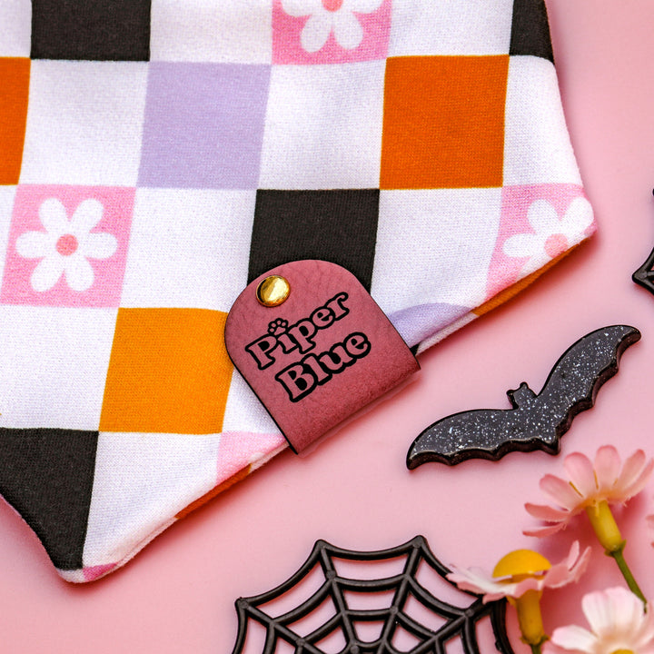 Hallowqueen - Girly Checkered Halloween Pet Bandana