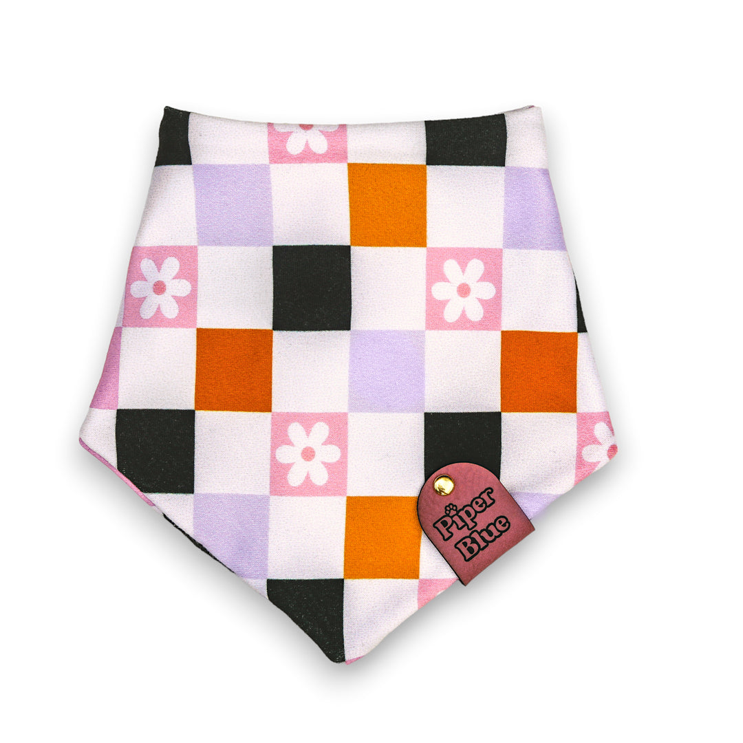 Hallowqueen - Girly Checkered Halloween Pet Bandana