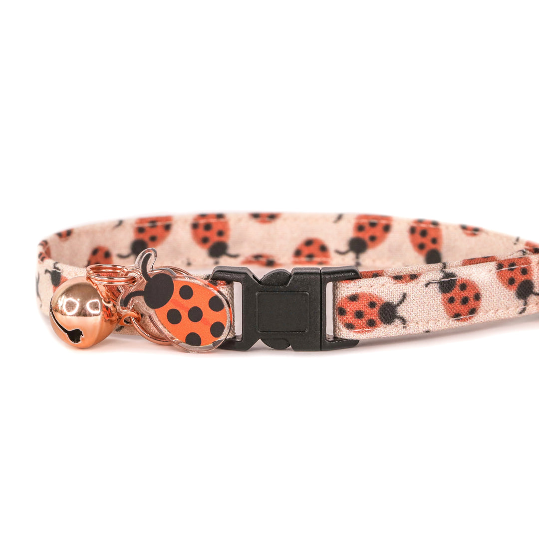 Leading Lady - Blush Pink Ladybug Cat Collar