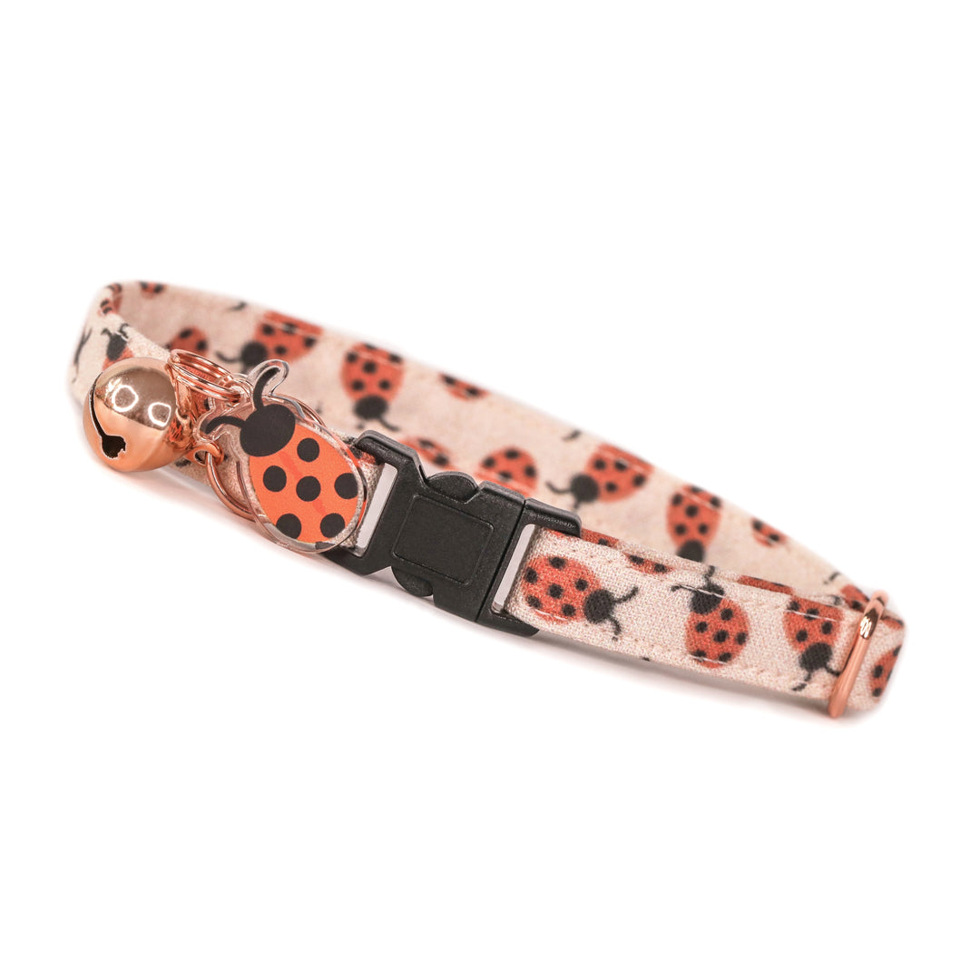 Leading Lady - Blush Pink Ladybug Cat Collar