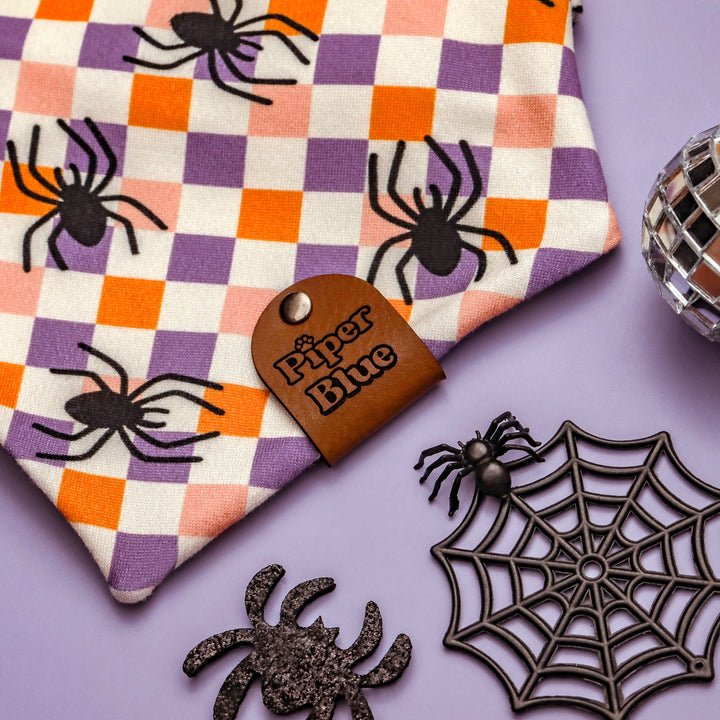 Legs For Days - Multicolor Checkered Spider Halloween Bandana