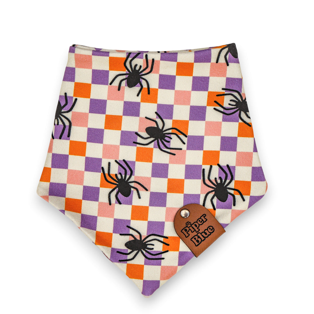 Legs For Days - Multicolor Checkered Spider Halloween Bandana