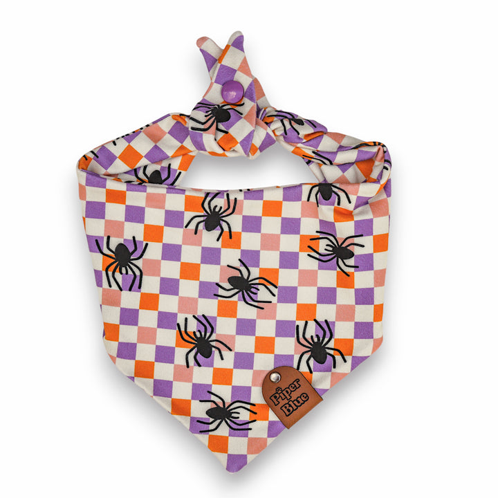 Legs For Days - Multicolor Checkered Spider Halloween Bandana