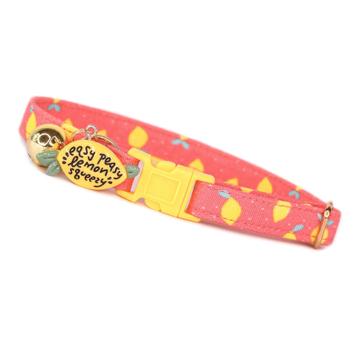 Easy Peasy Lemon Squeezy - Pink Lemon Cat Collar