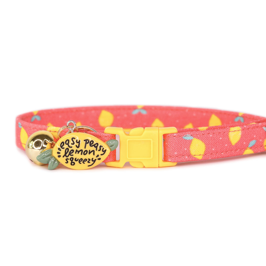 Easy Peasy Lemon Squeezy - Pink Lemon Cat Collar