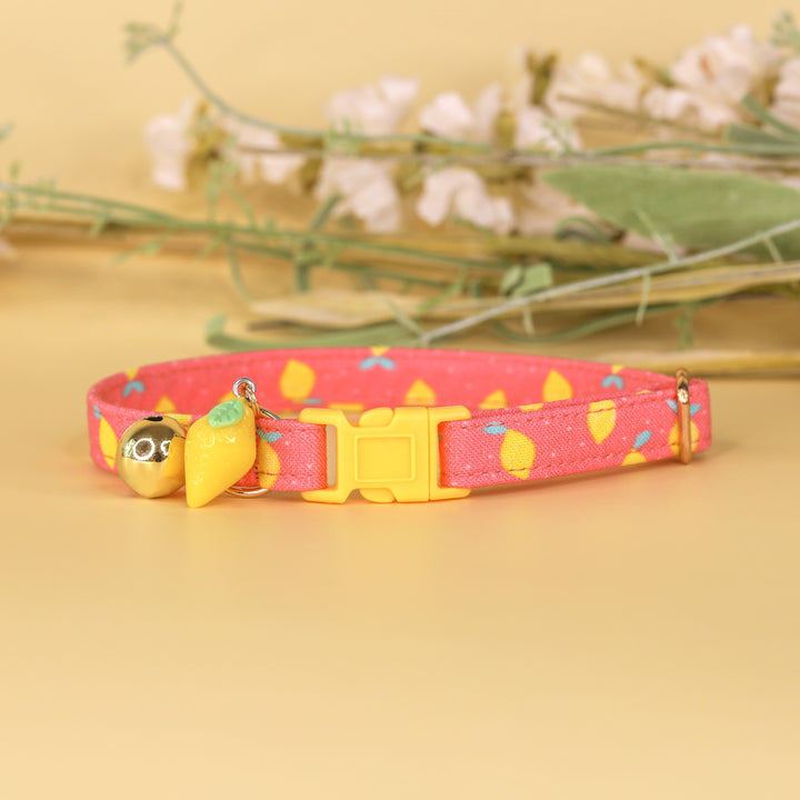 Easy Peasy Lemon Squeezy - Pink Lemon Cat Collar