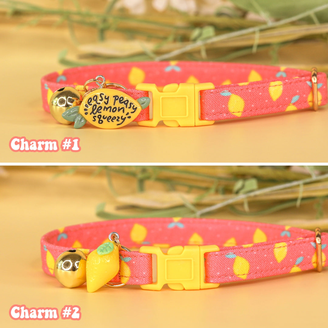 Easy Peasy Lemon Squeezy - Pink Lemon Cat Collar