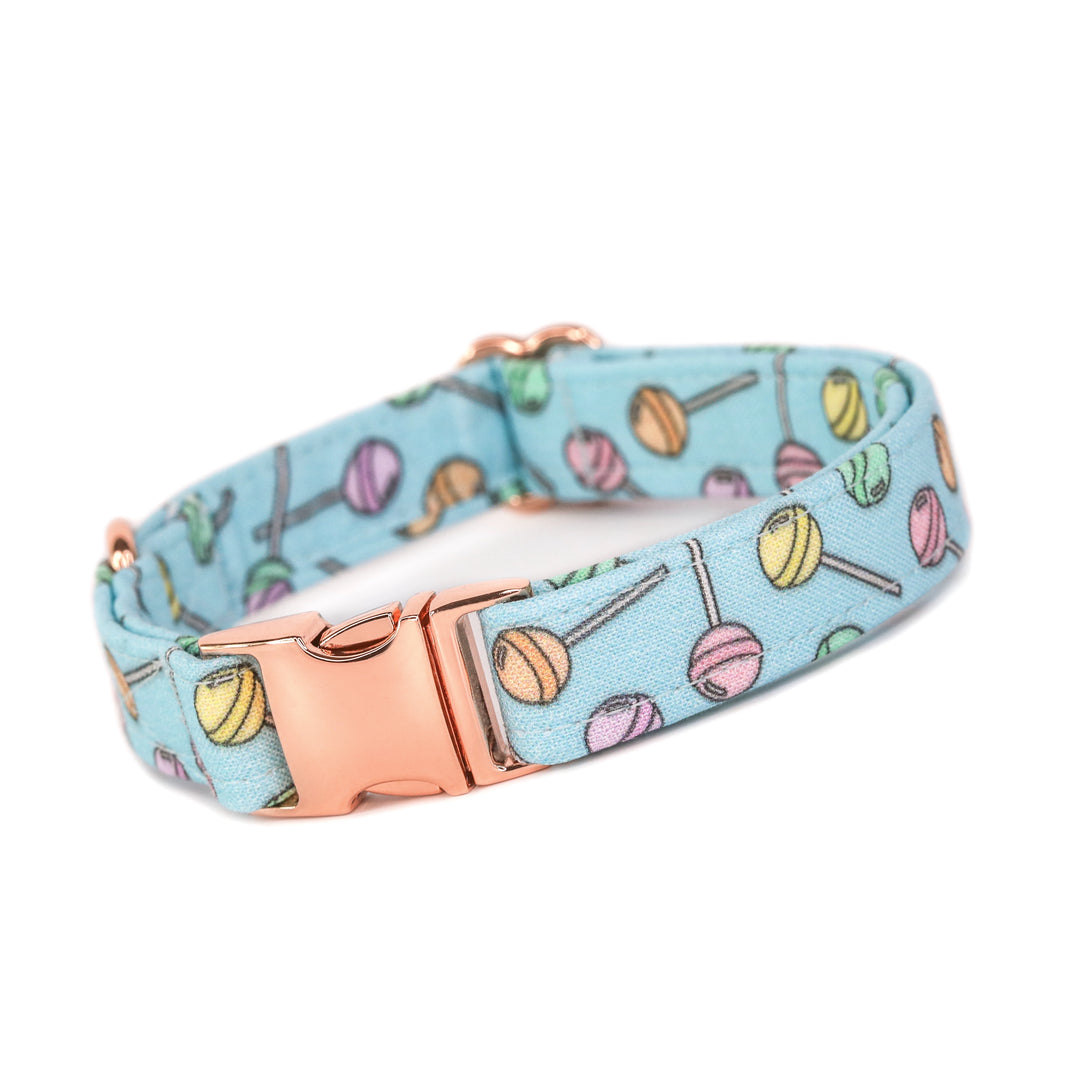 Sucker 4 U - Light Blue Lollipop Dog Collar