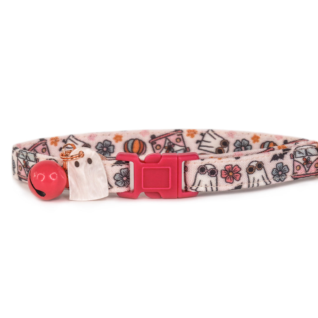 Maliboo - Pink Retro Halloween Cat Collar