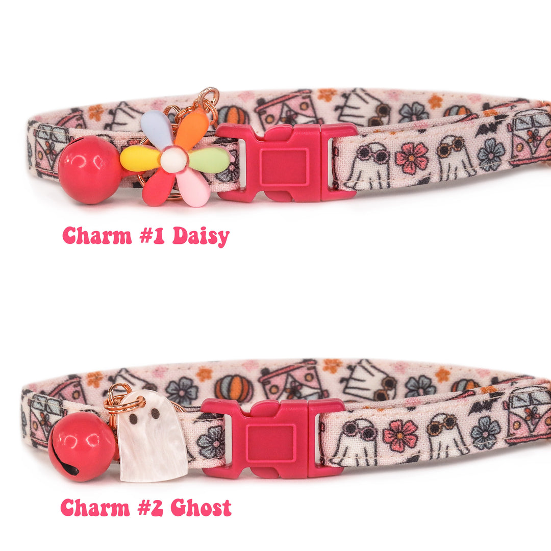 Maliboo - Pink Retro Halloween Cat Collar