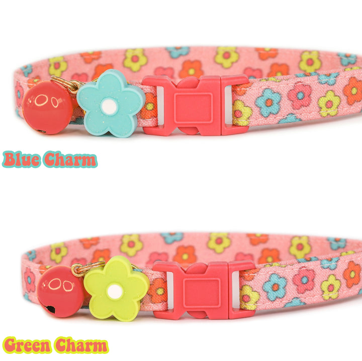 Malibu - Pink Groovy Daisy Cat Collar