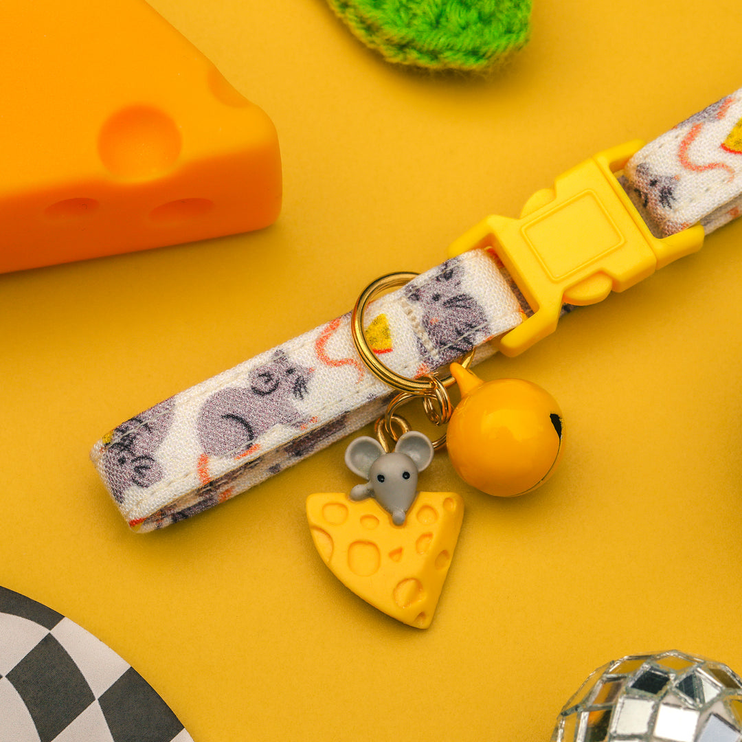 Mouse Trap - Mouse and Cheese Cat Collar