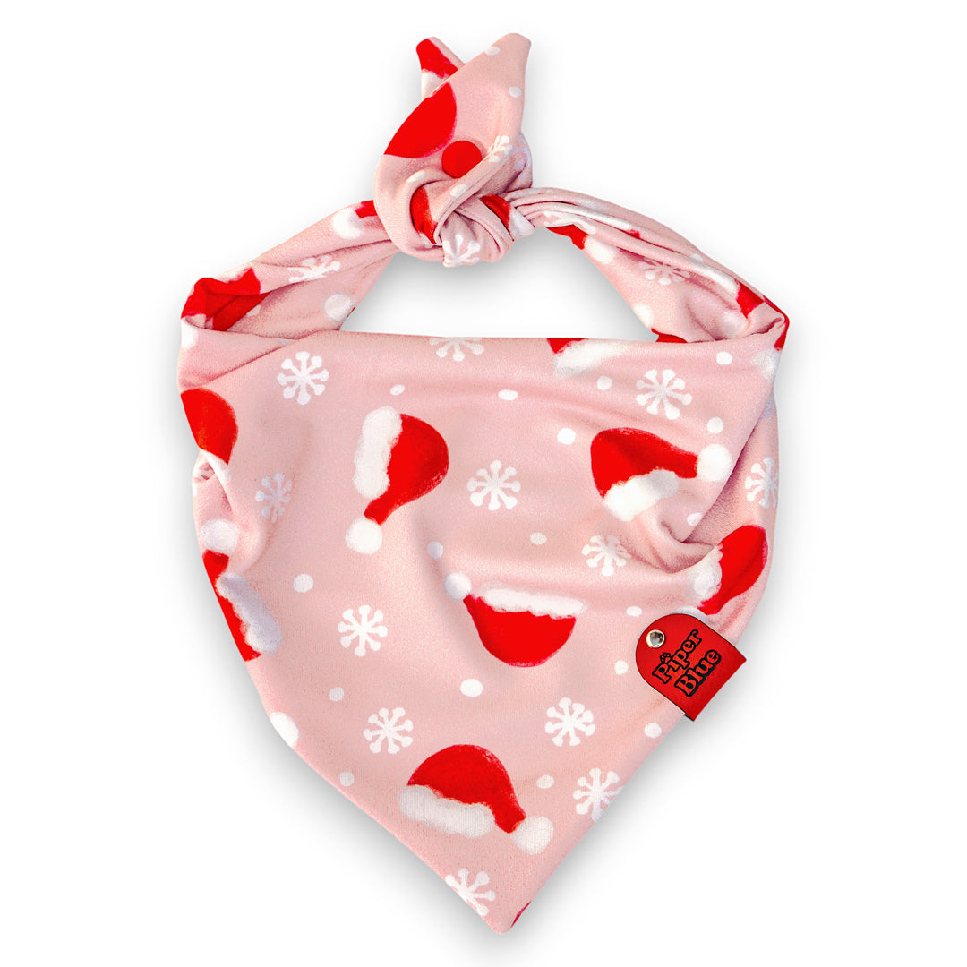 Mrs. Claus - Pink Santa Hat Christmas Dog Bandana