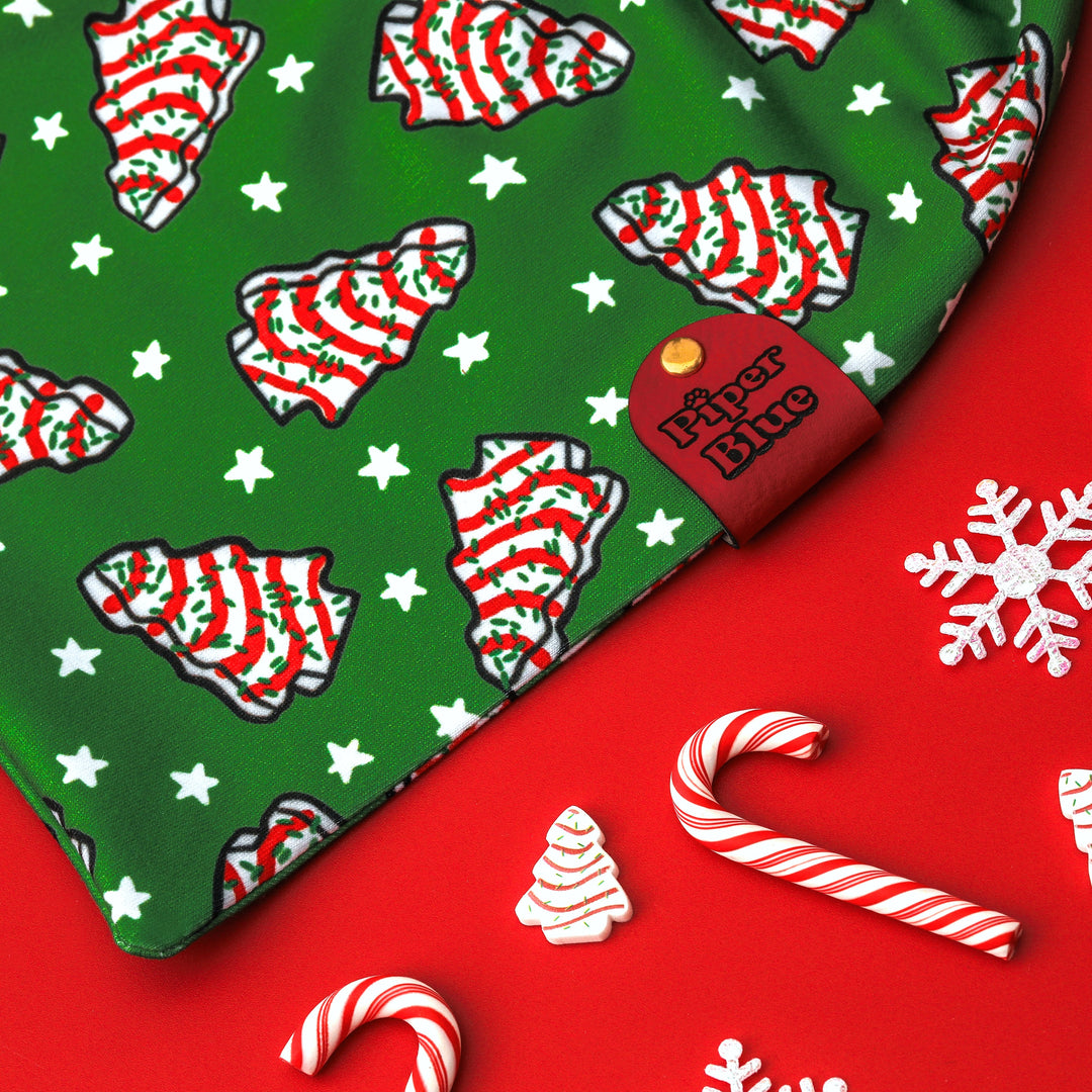 Oh Christmas Treat - Green Tree Cakes Christmas Dog Bandana