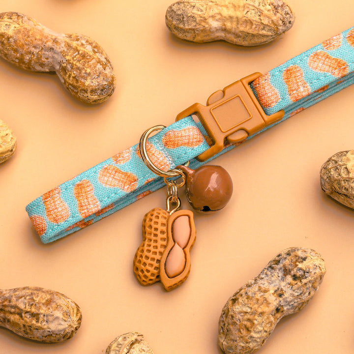 A Little Nutty - Blue Peanut Cat Collar