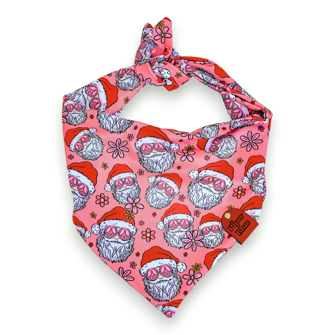 Dreaming Of A Pink Christmas - Pink Santa Christmas Dog Bandana