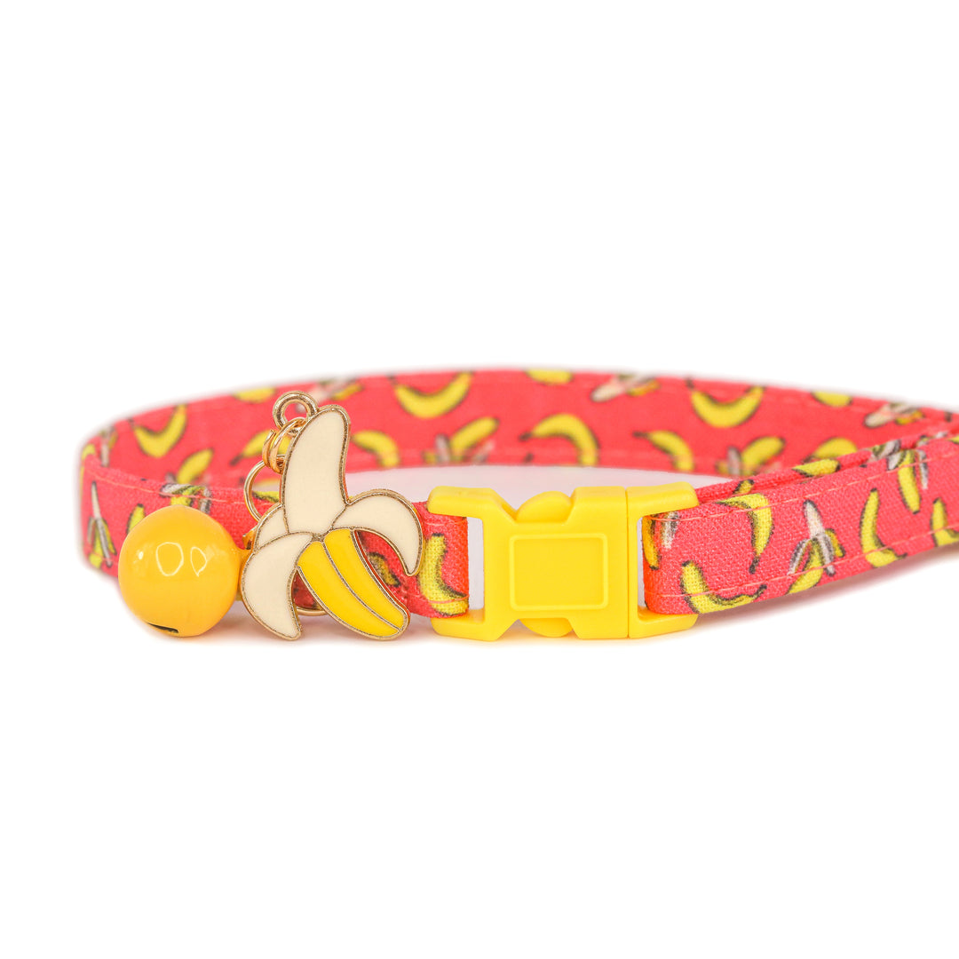 B-A-N-A-N-A-S - Hot Pink Banana Cat Collar