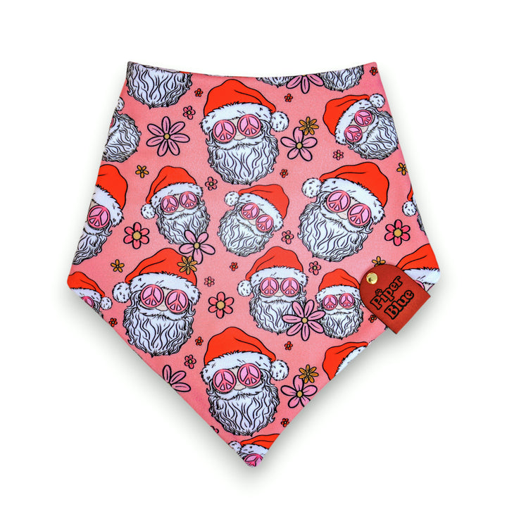 Dreaming Of A Pink Christmas - Pink Santa Christmas Dog Bandana