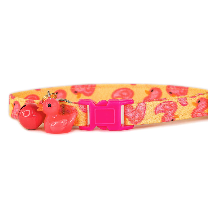 What The Duck - Pink Rubber Duck Cat Collar