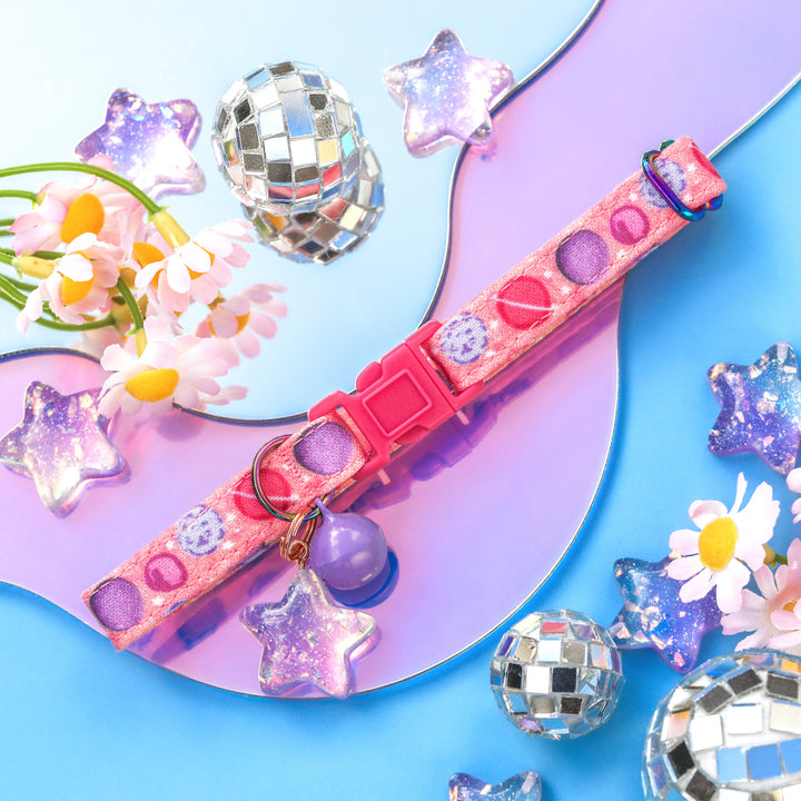 Supernova - Pink Outer Space Cat Collar