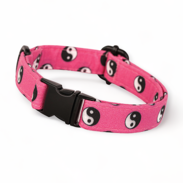 Opposites Attract - Pink Yin Yang Dog Collar