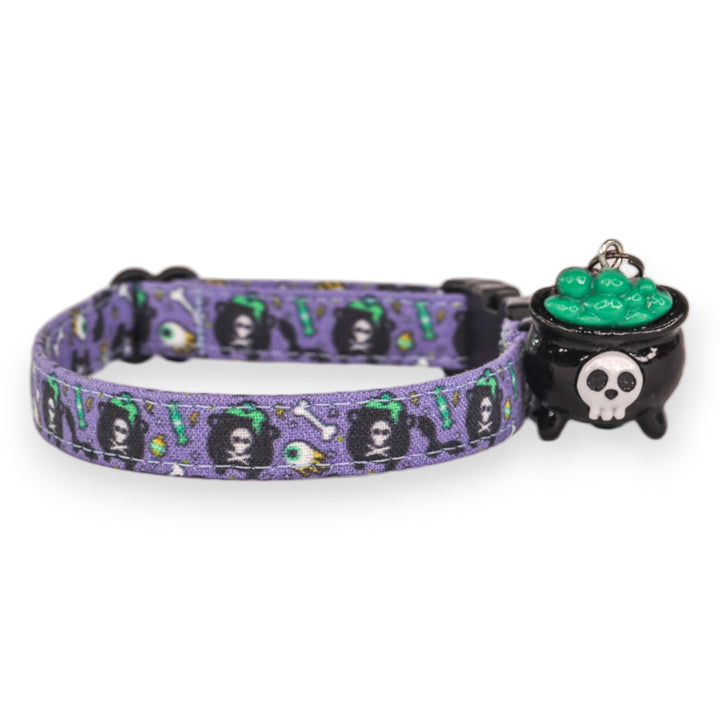 That Cat is Poison - Purple Cauldron Halloween Cat Collar