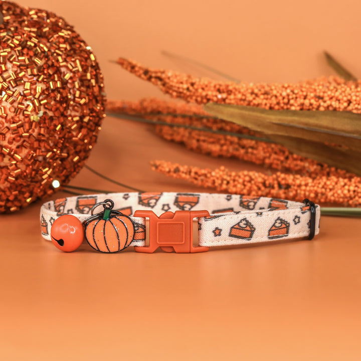 Eyes On The Pies - Pumpkin Pie Fall Cat Collar