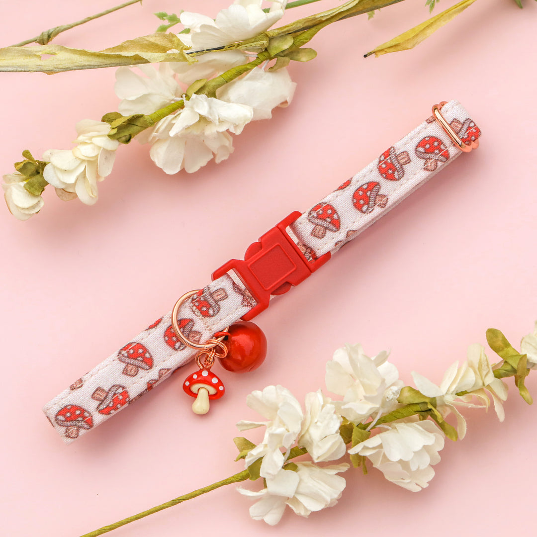 Mushroom Mania - Red Mushroom Cat Collar