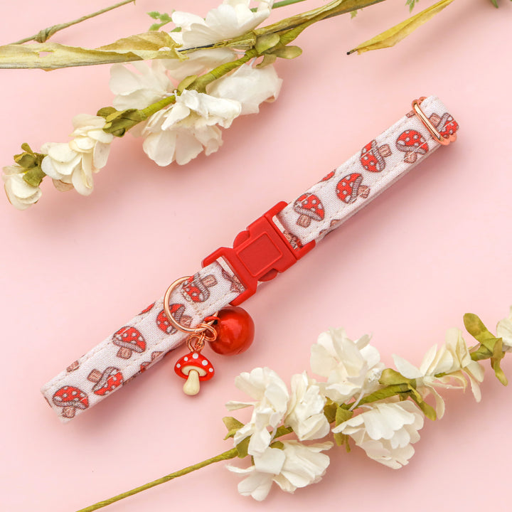 Mushroom Mania - Red Mushroom Cat Collar