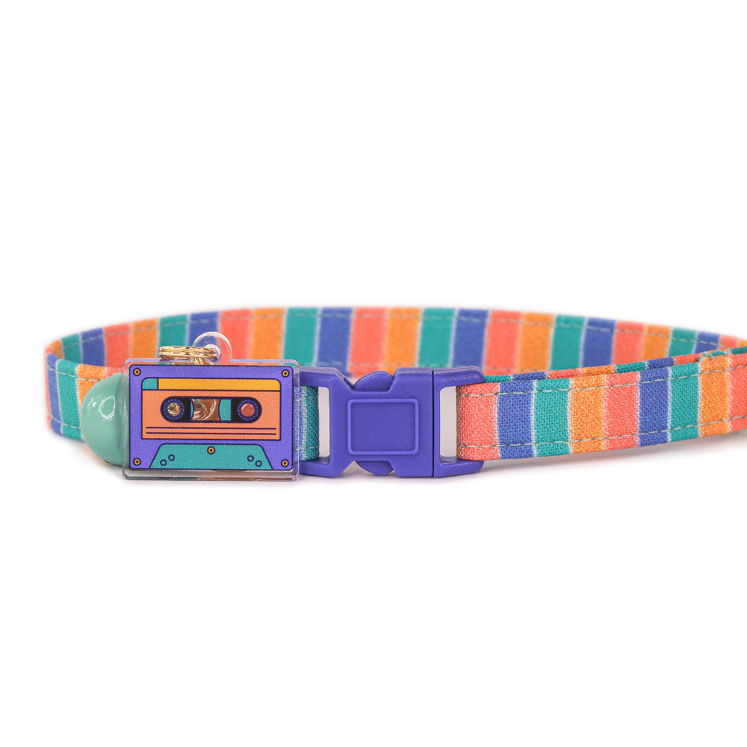 Mixed Vibes - Striped Retro Cat Collar