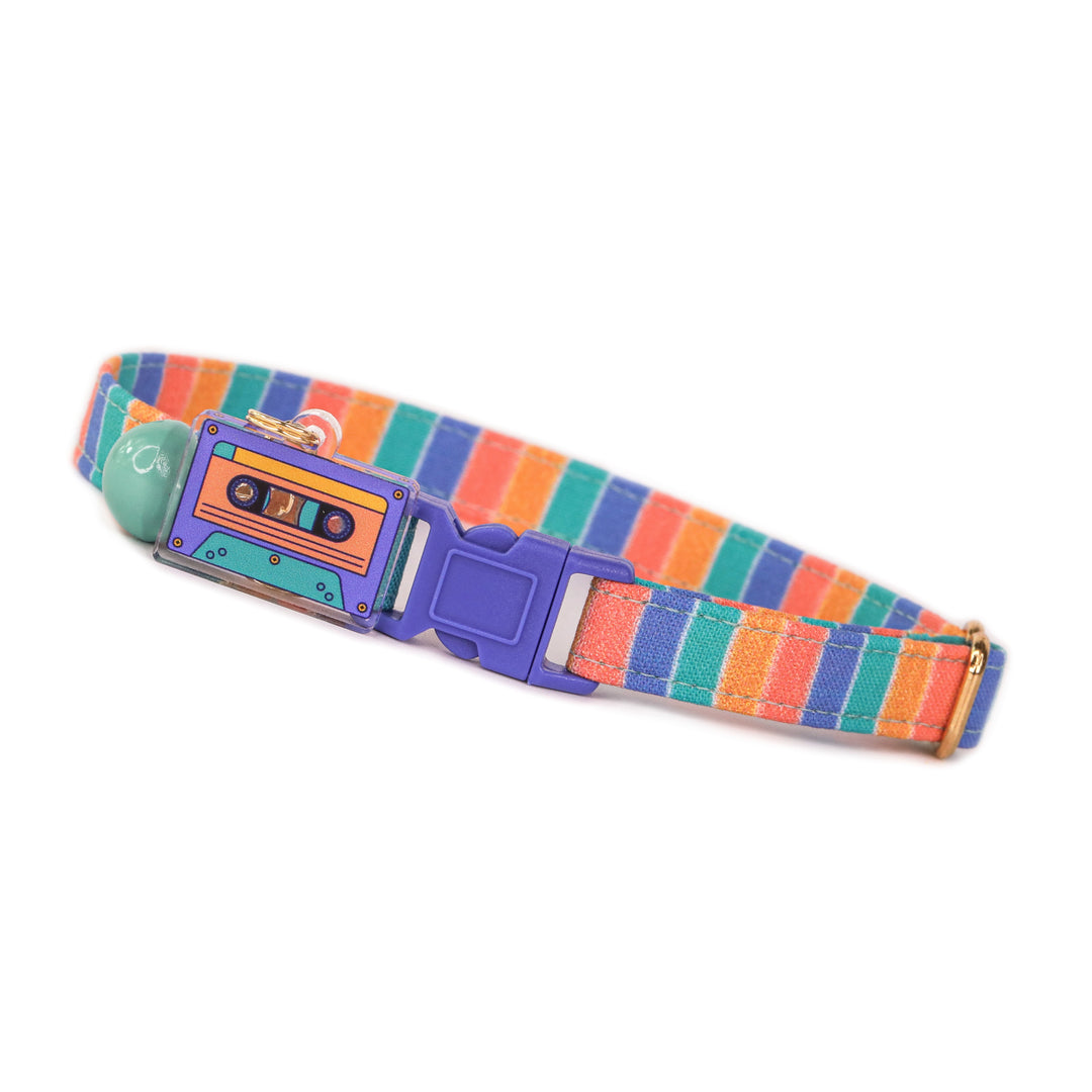 Mixed Vibes - Striped Retro Cat Collar