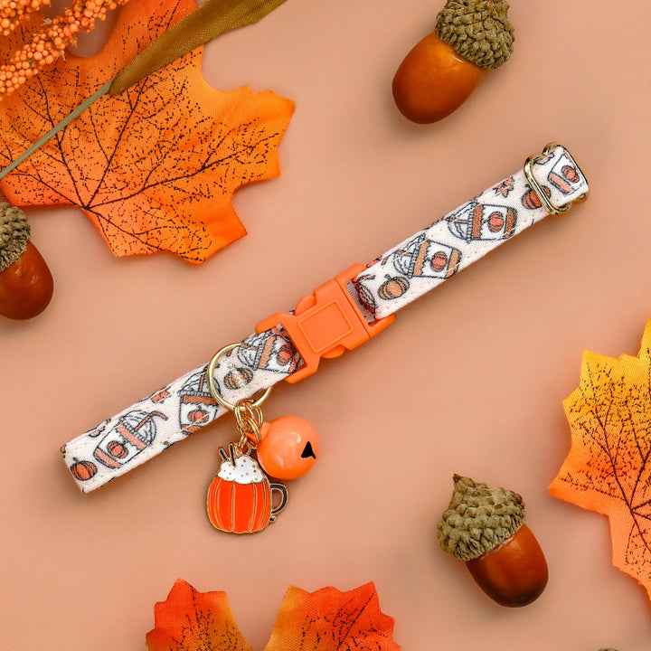 Spice Up Your Life - Pumpkin Spice Latte Fall Cat Collar