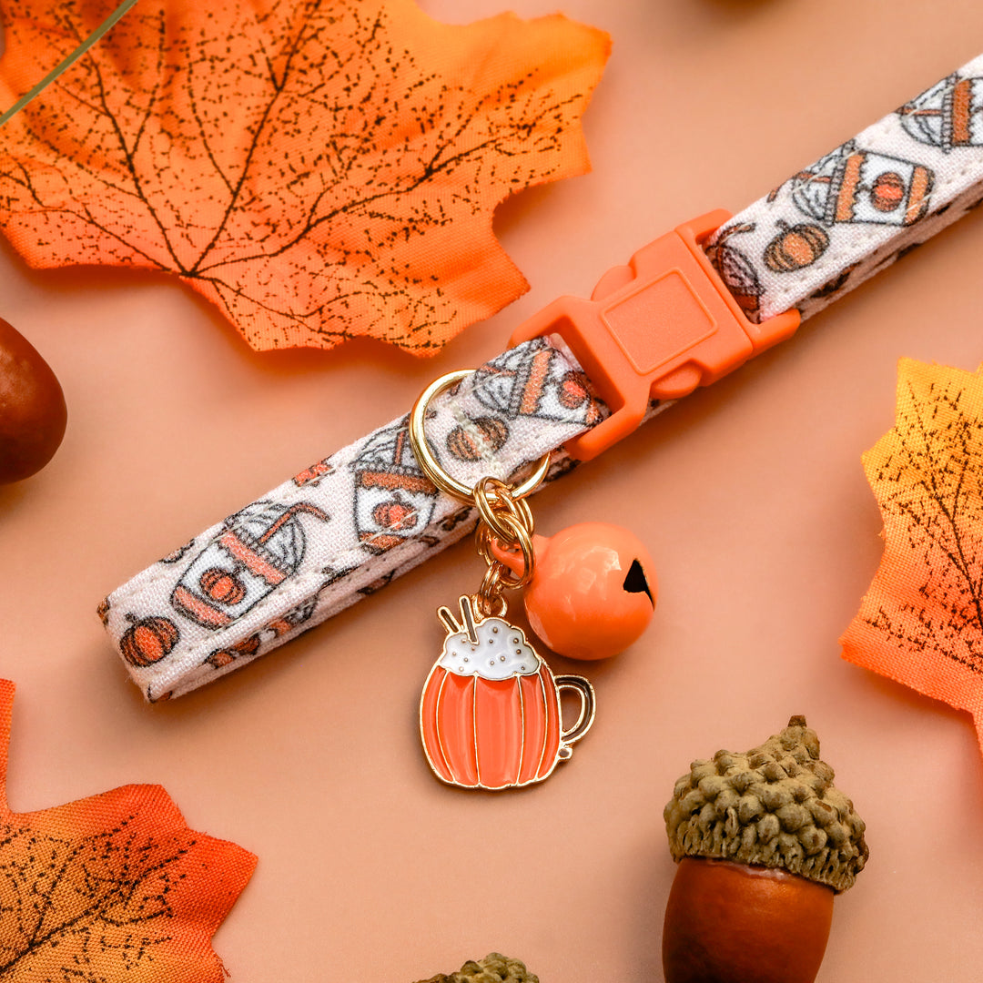 Spice Up Your Life - Pumpkin Spice Latte Fall Cat Collar