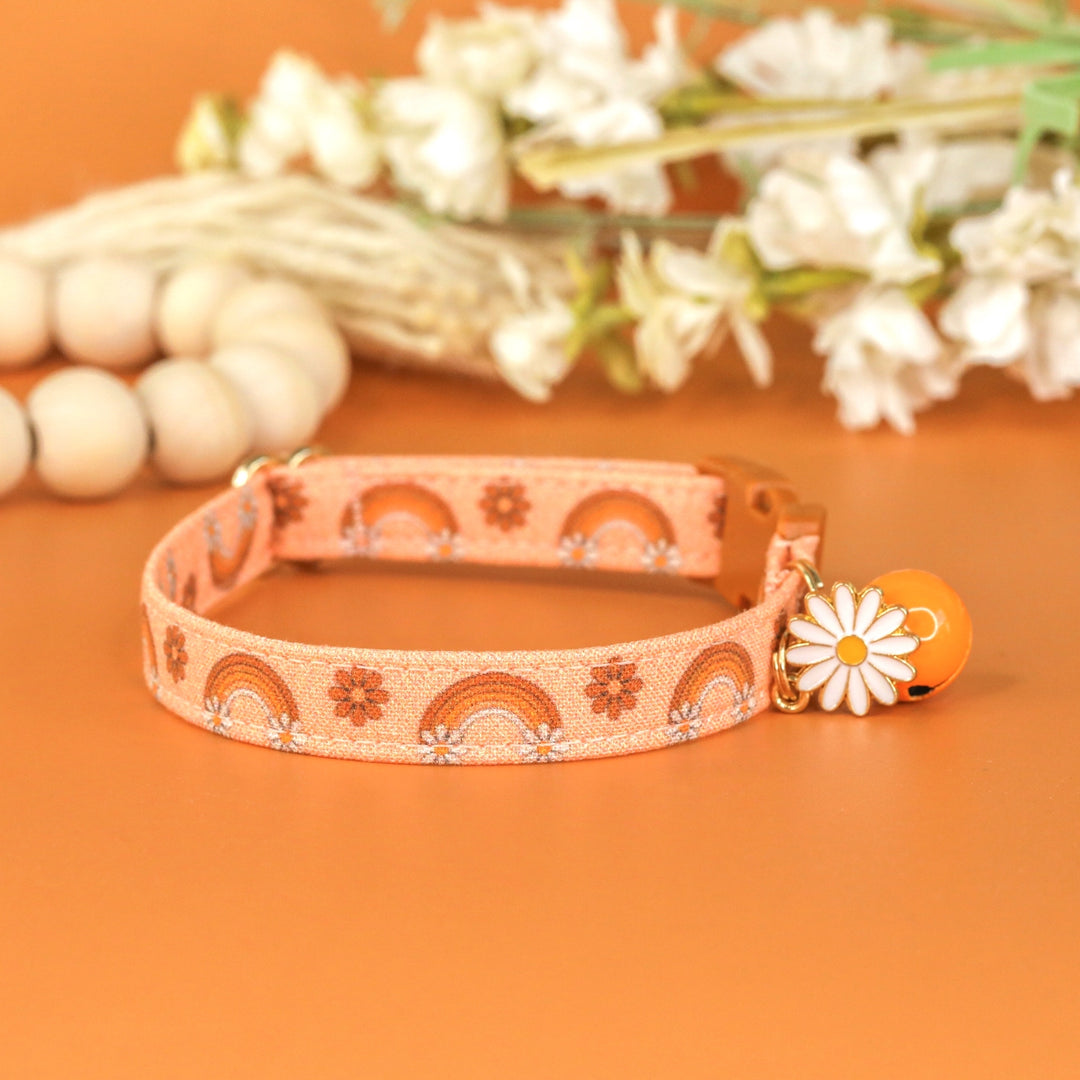 Take It Easy - Daisy Rainbow Retro Cat Collar