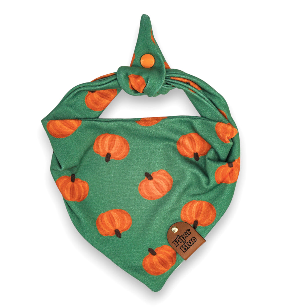 The Great Pumpkin - Forest Green Pumpkin Fall Bandana