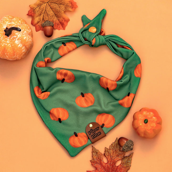 The Great Pumpkin - Forest Green Pumpkin Fall Bandana