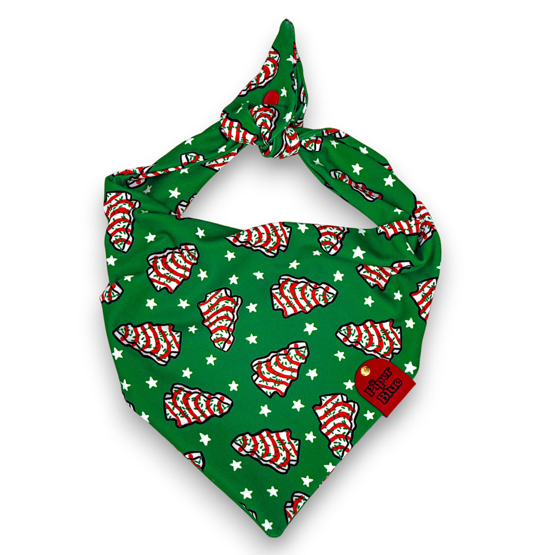 Oh Christmas Treat - Green Tree Cakes Christmas Dog Bandana