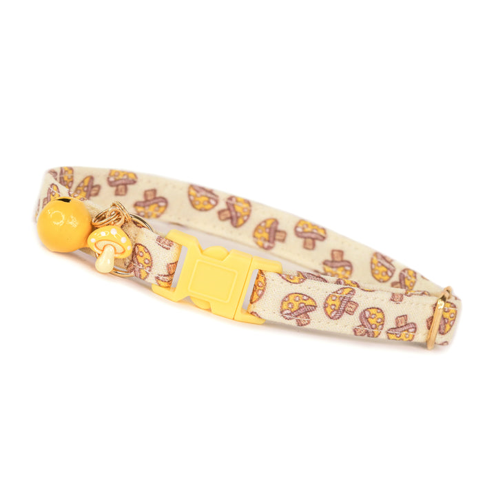 Mushroom Mania - Yellow Mushroom Cat Collar